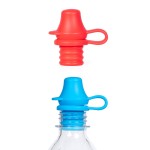 Kiddikap Original Water Bottle Topper for Toddlers - 100% Silicone Sippy Top Spout with Protective Cap makes the Bottle Top a Spill Proof Lid for Kids and Adults - 2 Pack - Original