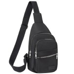 Banelu Cross Body Bag Small Sling Backpack Sling Bags Hiking Daypacks Crossbody Bags for Women Men - Silver Zipper