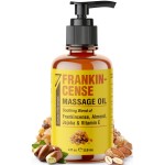 Seven Minerals Frankincense Massage Oil for Massage Therapy - 4oz - Ideal for Professional or at-Home Body Massage. Soothing Natural Blend of Almond, Jojoba & Vitamin E