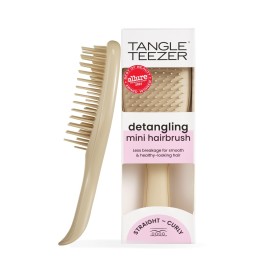 Tangle Teezer Ultimate Detangler Hairbrush, Eliminates Knots & Reduces Breakage, Mini Hair Brush for Travel, Small Hands & All Hair Types, Oat Cream