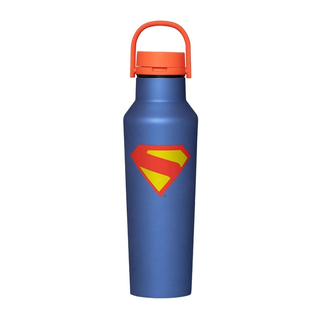 Corkcicle Sport Canteen - Keeps Drinks Cold 25 Hours - Stainless Steel Water Bottle - Triple-Insulated - Spill-Proof - Summer Drinkware Gift - Keeps Drinks Ice Cold - 20 oz - Superman