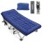 Fragess Foldable Camping Cots for Adults, 28 Extra Wide Cot with Removable Mattress, 600LBS Max Load, Sleeping Cots for Camping Outdoor/Office, Guest (Azure)