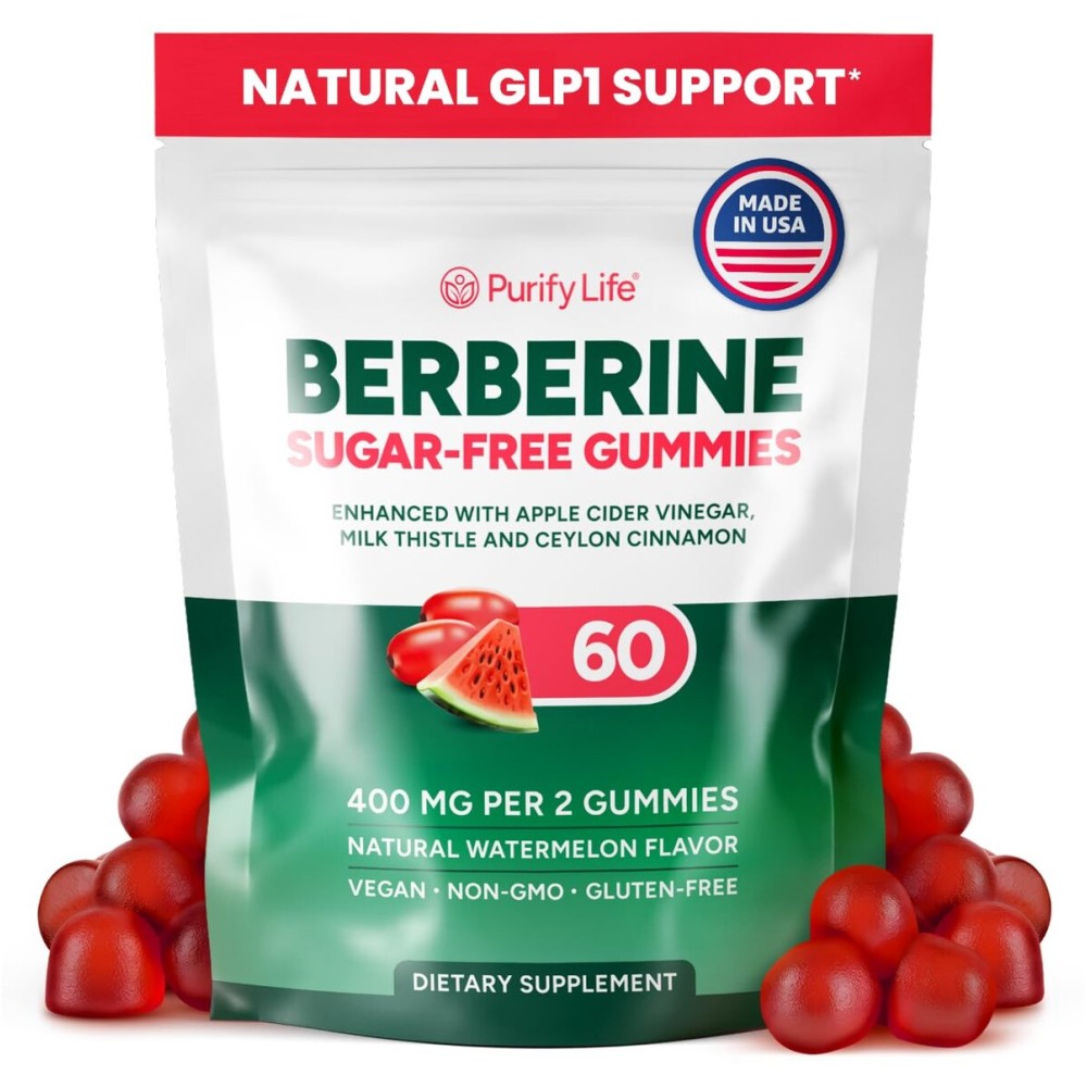GLP1 Support for Weight Loss - Sugar-Free Berberine Complex Gummies w Ceylon Cinnamon, Milk Thistle, ACV [AMPK Metabolic Activator] Berberine Supplement for Appetite Control, Carb Blocker & Fat Burn