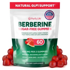 GLP1 Support for Weight Loss - Sugar-Free Berberine Complex Gummies w Ceylon Cinnamon, Milk Thistle, ACV [AMPK Metabolic Activator] Berberine Supplement for Appetite Control, Carb Blocker & Fat Burn