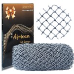 SPMKTBOZAI African Net Sponge Authentic, African Exfoliating Sponge Real African Net Black Owned, African Bath Sponge Back Scrubber, Body Exfoliator Shower Bath Accessories (Grey)