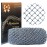 SPMKTBOZAI African Net Sponge Authentic, African Exfoliating Sponge Real African Net Black Owned, African Bath Sponge Back Scrubber, Body Exfoliator Shower Bath Accessories (Grey)