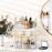 MOKANI 360 Rotating Makeup Organizer for Vanity, 2 Tier Adjustable Perfume Organizer for Dresser, Multi-Function Spinning Cosmetics Skincare Storage for Bedroom, Dresser, Countertop, Clear