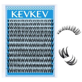 KEVKEV Lash Clusters Flora Eyelash Clusters 8-18mm Lashes Clusters 144pcs Soft Cluster Eyelash Extensions Ultra-Thin Band Ultra-Light Natural Look Natural Lash Clusters DIY Lash At Home(K03)