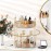 MOKANI 360 Rotating Makeup Organizer for Vanity, 2 Tier Adjustable Perfume Organizer for Dresser, Multi-Function Spinning Cosmetics Skincare Storage for Bedroom, Dresser, Countertop, Amber