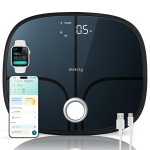 Etekcity Smart Rechargeable Scale for Body Weight, BMI, Fat, Muscle Mass, Digital Bathroom Scale with 13 Metrics, Secret Mode, Bluetooth Connect to Free Apps, Stealth Black