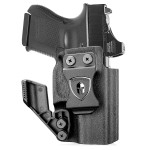 WARRIORLAND IWB Kydex Holster, Compatible with Glock 26/27 / 33 - Concealed Carry Holster with Optic Cut & Claw, Adjustable Cant, Audible Lock, Inside Waistband Carry, Right Hand Draw