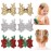 choicbaby 6pcs Christmas Hair Bows Clips 3 Glitter Sequin Baby Girl Hair Bows Christmas Tree Snowflake Bell Hair Accessories for Baby Girls Toddler Kids