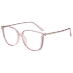 GUDVUE Blue Light Glasses For Woman, Computer Reading/Gaming/Phones Glasses, Anti Glare/UV400/Eye Strain, Cat Eye, Cat Eye Pink