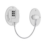 Refrigerator Lock - Heavy Duty Combination Fridge Lock, Child Proof Cabinet Locks,No Keys Needed(White- 1 Pack)