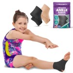 BraceAbility Elastic Ankle Support Brace - Lightweight Slip on Foot and Ankle Compression Sleeve for Gymnastics, Dance, Sports, Running, Exercise, and Sprained Ankle Swelling for Women and Men (Black, X-Large)