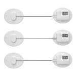 Refrigerator Lock - Heavy Duty Combination Fridge Lock, Child Proof Cabinet Locks,No Keys Needed(White- 3 Pack)