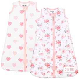 Mama Cheetah Baby Sleep Sack 2.5 TOG, Organic Cotton Baby Wearable Blanket with Two-Way Zipper, Swaddle Transition Baby Sleeping Bag for Newborn Infant Toddler Boy Girl, 12-18 Months