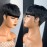 PangDongLai Short Wigs for Black Women Pixie Cut Wigs for Women Chic Elegent Short Layered Pixie Cut Human Hair Wigs No Lace Front Glueless Full Machine Made Wig Natural 1b Color (1B)
