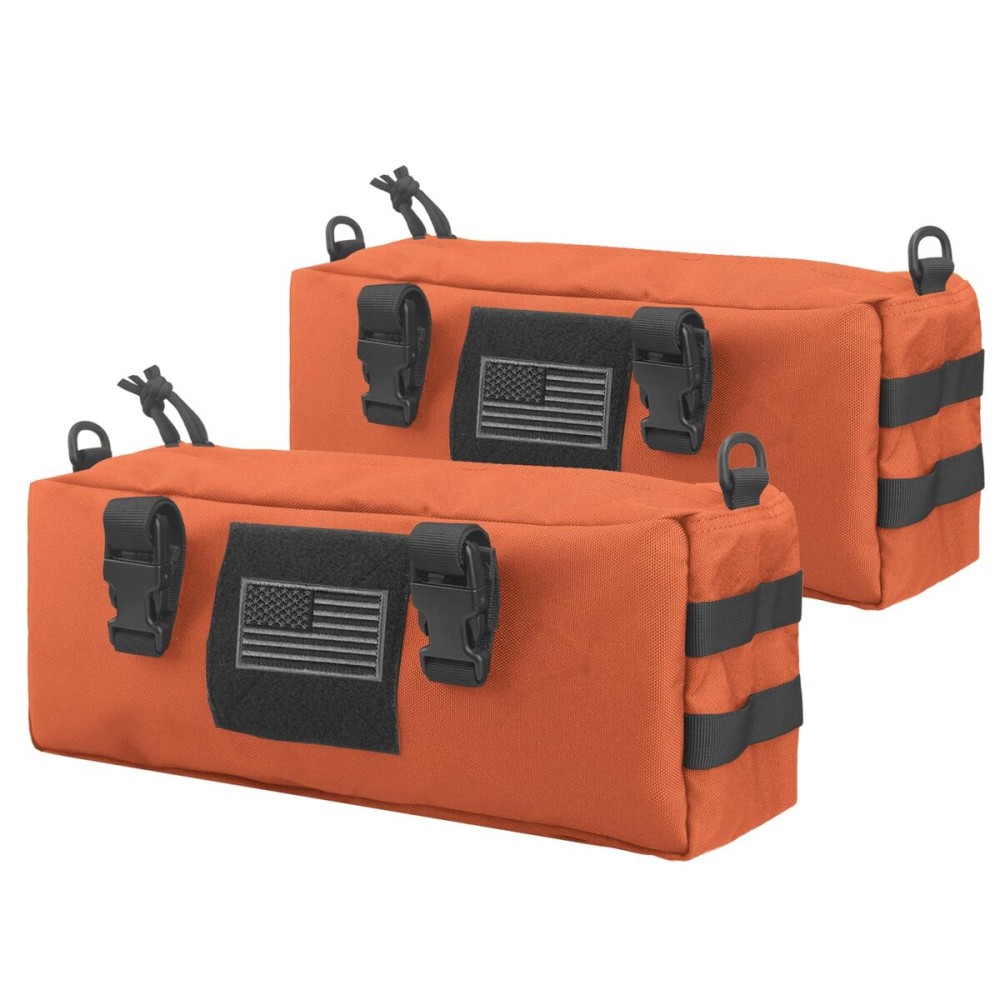 AMYIPO Tactical Pouch Multi-Purpose Large Capacity Increment Pouch Short Trips Bag (Orange (2 PCS))