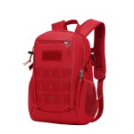 ArcEnCiel 20L Tactical Backpack MOLLE Daypack Gear Pack Camping Bag with Patch (Red)