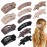 12 Pack Flat Hair Clips for Women - Matte Neutral Square Claw Clips, Flat Barrettes & Flower Pins in Black, Blonde,Light Brown & Dark Brown, Soft Touch Hair Accessories for Thick & Thin Hair