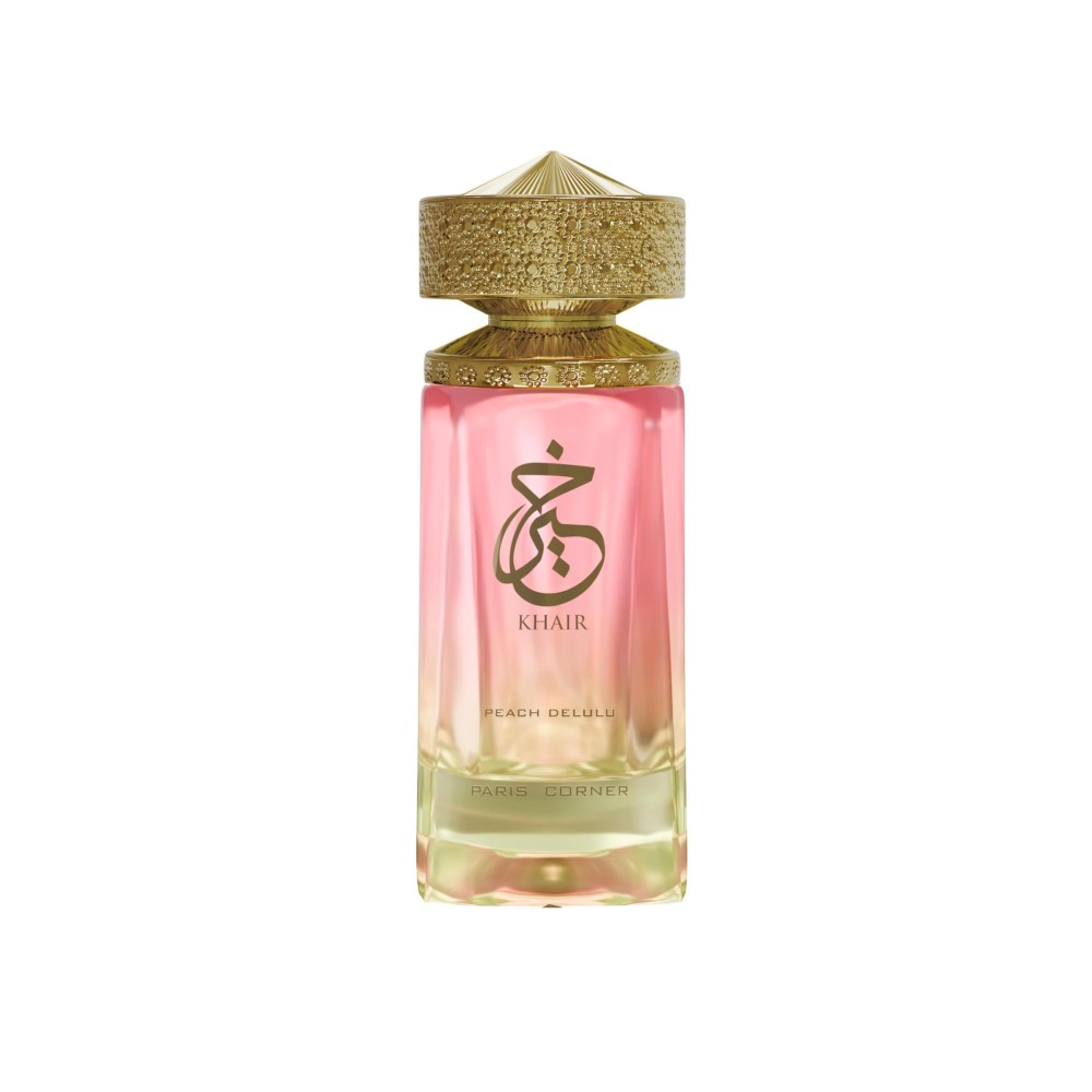 Paris Corner | Khair Peach Delulu Eau de Parfum for Women - 3.4 Fl Oz | Sophisticated Gourmand Perfume with Peach, Nectarine, Guava, Vanilla & Florals | Long Lasting Luxury Fragrance
