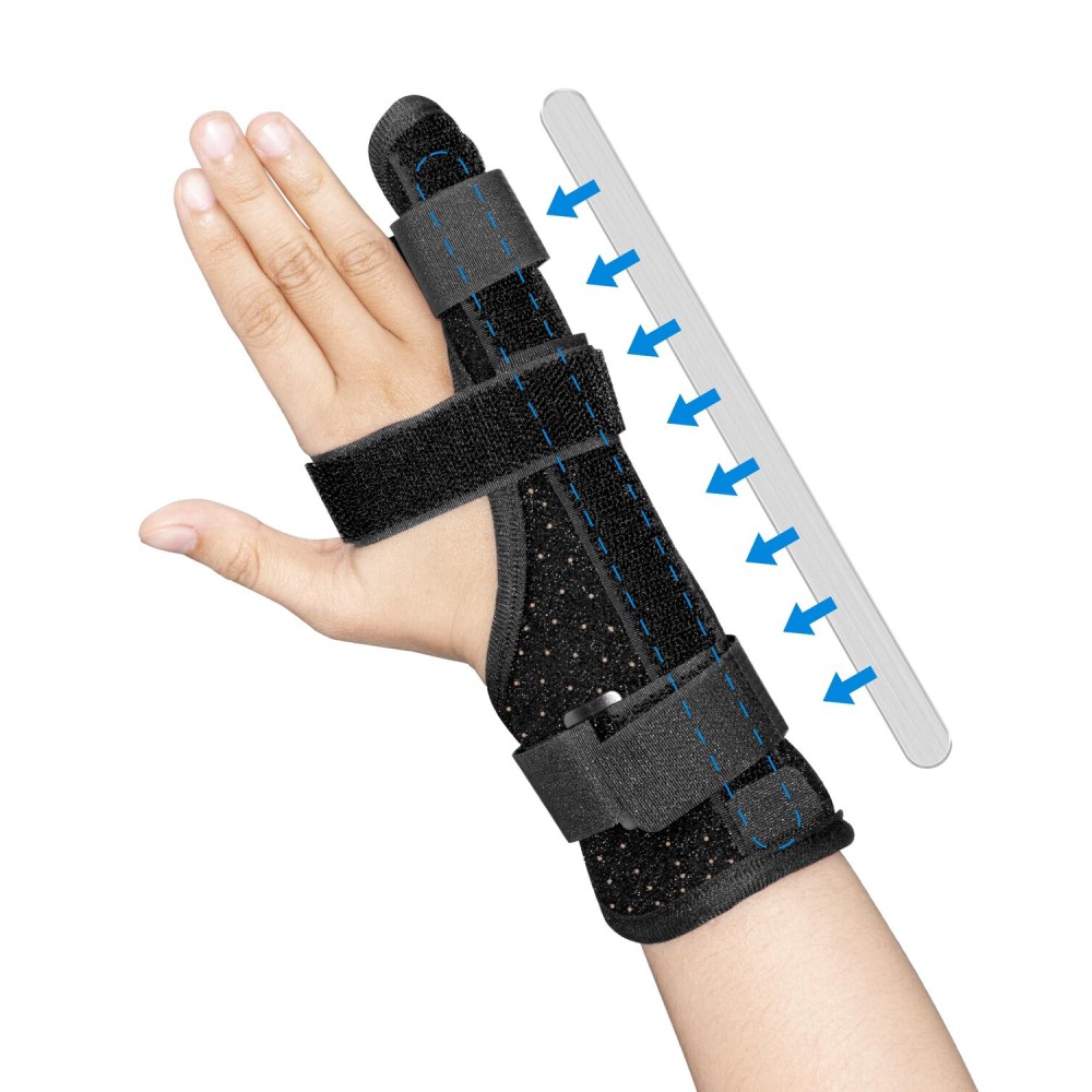 TAROYQASUL Pinky Finger Splint (S), Little Finger Brace, Splint for Pinky Finger, Trigger Finger Splint Stabilizer, Broken Fingers Wrist Support for Arthritis Tendonitis Injury Fits Left & Right Hand