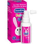 NAVEH PHARMA CleanEars Baby | Fast-Acting Ear Wax Removal Spray | Breaks Down & Dissolves Earwax in Just 1 Treatment | Clinically Proven To Be 300% More Effective | Mineral Oil, Gentle Safe | 1.69 OZ
