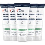 Designs for Health Periobiotic Silver Hydroxyapatite Toothpaste - Fluoride Free Toothpaste with Oral Probiotics - Supports Gum Health & Remineralization, 4oz Mint (Pack of 5)
