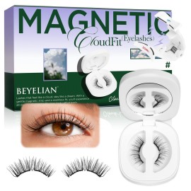 BEYELIAN Magnetic Eyelashes with Applicator Kit, Upgrade Soft Magnetic Lashes Reusable False Eyelashes Natural Look, No Glue Needed Eyelashes for Eye (Lightweight & Comfortable)