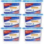 Vacplus Moisture Absorbers - Dehumidifiers for Closet, Efficient Humidity Absorber Boxes Collect Excess Moisture for Bathroom, Kitchen, Study, Fragrance-Free, 6 Pack