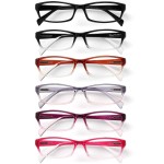 Gaoye Reading Glasses for Women, 6 pack Fashion Readers for Women Men Spring Hinge Eye Glasses, Blue Light Reading Glasses