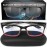 Benicci Stylish Blue Light Blocking Glasses for Women or Men - Ease Computer and Digital Eye Strain, Dry Eyes, Headaches and Blurry - Black Gradient Red