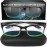 Benicci Stylish Blue Light Blocking Glasses for Women or Men - Ease Computer and Digital Eye Strain, Dry Eyes, Headaches and Blurry - Black Gradient Green