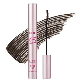 CLIO Kill Lash Superproof Mascara Fine, Waterproof Fixing Mascara, Natural Defining Look, Long-Lasting & Lengthening, Clump & Smudge-Free, for Sensitive Eyes, Korean Makeup Beauty (02 Mousse Brown)