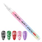 Kalolary 1PCS White Nail Art Pens0.7mm Nail Polish Pens Quick Dry Long-last Nail Graffiti Dotting Painting Liner Nail Art Markers for DIY Nail Art Design