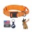 DAGANXI Tactical Dog Collar, Adjustable Military Training Nylon Dog Collar with Control Handle and Heavy Metal Buckle for Medium and Large Dogs, with Patches and Airtags Case (Orange, M)