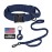 DAGANXI Tactical Dog Collar, Adjustable Military Training Nylon Dog Collar with Control Handle and Heavy Metal Buckle for Medium and Large Dogs, with Patches and Airtags Case (Midnight Blue-Set, L)