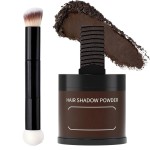 Gowwim Root Touch up Powder, Instantly Gray Hair Cover up Hairline Powder for Women & Men Waterproof and Sweatproof Root Cover Up Long-Lasting for Thinning & Loss Hair (Dark Brown2, 10G+1)