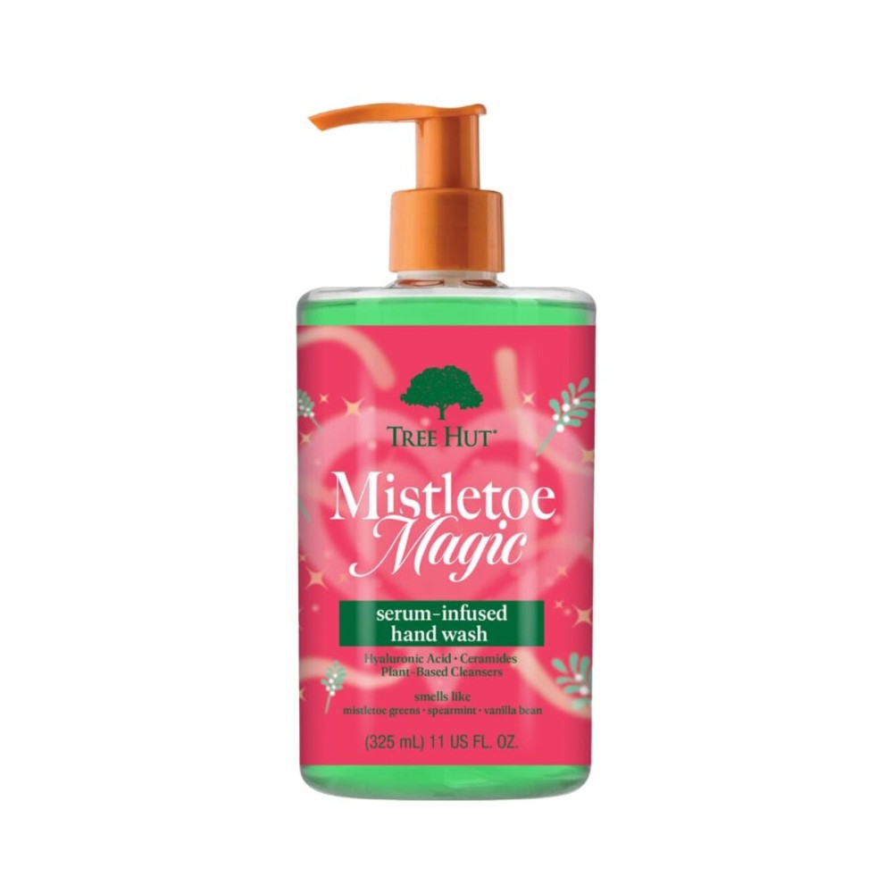 Tree Hut Mistletoe Magic Serum Infused Hand Wash, Nourish & Hydrate Hands, Strengthening Skin Care, Long-Lasting Scent, Cleanse & Lock in Moisture, Cermamide, Holiday Gift & Stocking Stuffer, 11 fl oz