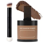 Gowwim Root Touch up Powder, Instantly Gray Hair Cover up Hairline Powder for Women & Men Waterproof and Sweatproof Root Cover Up Long-Lasting for Thinning & Loss Hair (Brown-1, 10G+1)