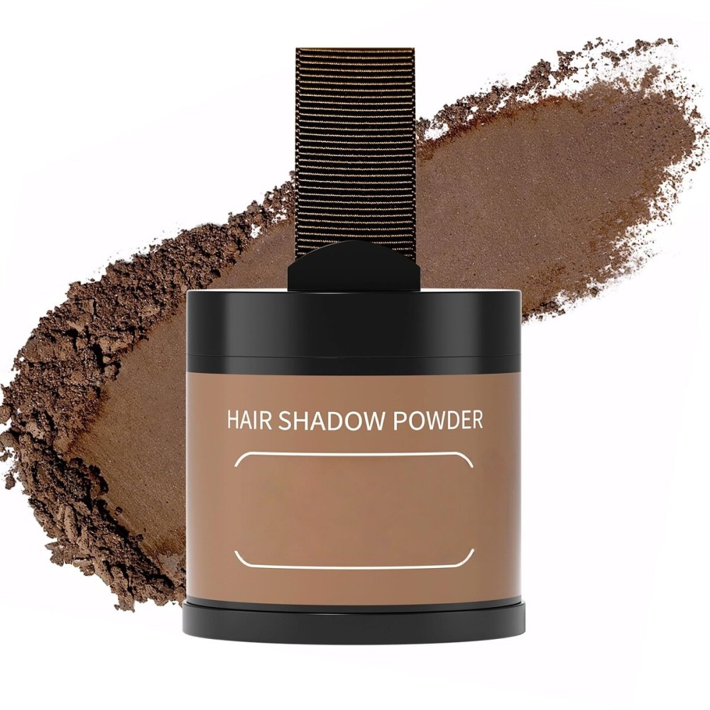 Gowwim Root Touch up Powder, Instantly Gray Hair Cover up Hairline Powder for Women & Men Waterproof and Sweatproof Root Cover Up Long-Lasting for Thinning & Loss Hair (Brown, 10g)