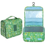 Pengxiaomei Toiletry Bag for Women, Waterproof Hanging Cosmetic Bag Portable Makeup Pouch Multifunction Handle Travel Toiletry Bag Organizer(Green)