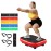 SoftGym Vibration Plate Exercise Machine for Lymphatic Drainage,Power Vibrate Stand Shake Board 450 Lbs Capacity Whole Body Workout Waver with Resistance Bands Weight Loss Gifts for Women Men-Red