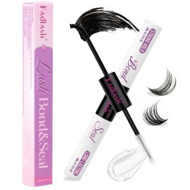 FADLASH Lash Bond and Seal 10ml Lash Cluster Glue Strong Hold Eyelash Cluster Glue Waterproof