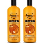 PIPIHUA Beeswax Polish and Conditioner for Wood Furniture - Waterproof & Restorer Wood Wax, Multipurpose Beeswax Furniture Polish and Cleaner for All Types and Colours 16.23 Fl Oz, 2 Pack