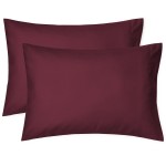 EXQ Home Toddler Pillowcases 13x18 Travel Pillow Case Set of 2, Small Pillow Case Fits Baby Pillow Sized 12x16, 13x18, Kids Pillowcases 2 Pack Machine Washable with Envelope ClosureBurgundy