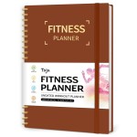 Fitness Workout Journal for Women & Men, A5(5.5 x 8.3) Workout Log Book Planner for Tracking, Progress, and Achieving Your Wellness Goals-Rust Brown
