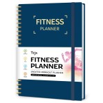 Fitness Workout Journal for Women & Men, A5(5.5 x 8.7) Workout Log Book Planner for Tracking, Progress, and Achieving Your Wellness Goals-Navy Blue