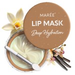 MAREE Lip Mask Overnight - Vanilla Lip Moisturizer For Very Dry Lips - Hydrating Lip Butter with Collagen, Shea Butter & Jojoba Oil - Day & Night Lip Treatment Sleeping Mask - Hidratante de Labios